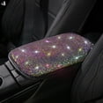 thumbnail image 4 of PULLIMORE Set of 6 Women Bling Rhinestone Car Accessories Set Diamond Crystal Steering Car Interior Decor with Rainbow Shiny, 4 of 9
