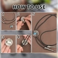 thumbnail image 4 of 1set Alloy & Imitation Turquoise Bolo Tie Buckle Making Findings Kits Antique Silver 30mm, 4 of 6