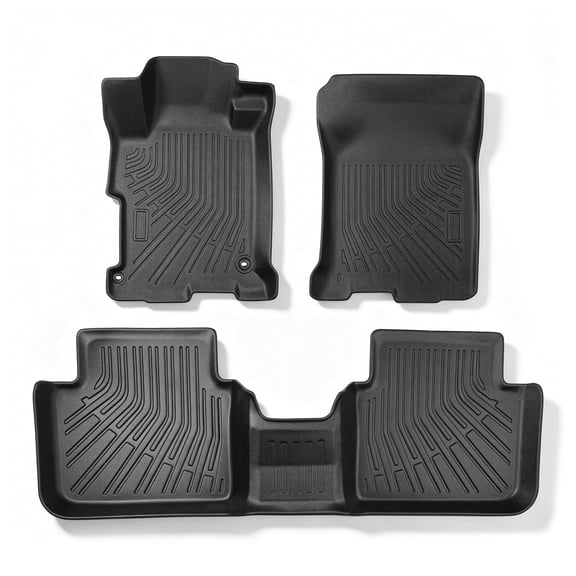 Findmall TPE floor mat 3-piece pack black replacement for Honda Accord 2013-2017