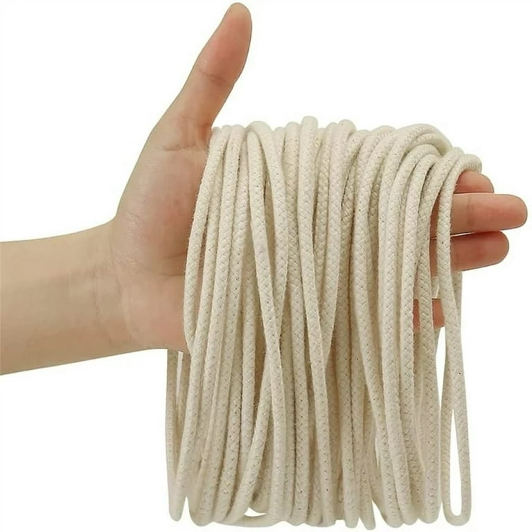 65.6Ft Candle Wick, Braided Candle Wick Spool, Cotton & Paper Interwoven  Core, Candle Wicks for Candle Making, Candle Wick Roll for DIY Candle Craft