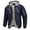 Navy, variant on Mens Winter Hooded Jackets for Men Fashion Warm Patchwork Zip Up Cargo Coats Casual Quilted Lined Solid Color Jackets with Pockets