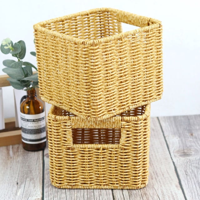 UPOUART Cesta Multiusos De Plástico Color Para Organizar Artículos Y Mantener Orden En Casa