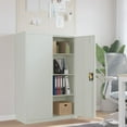 thumbnail image 1 of vidaXL Armoire de Bureau 90x40x140cm Gris Acier, 1 of 5