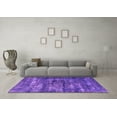thumbnail image 3 of Ahgly Company Indoor Square Oriental Purple Industrial Area Rugs, 6' Square, 3 of 4