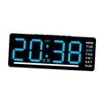 thumbnail image 2 of Reloj digital de regalo con fecha, día de la semana, fácil de leer, con 2 alarmas, reloj de pared Número azul, 2 of 9