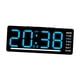 thumbnail image 2 of Reloj digital de regalo con fecha, día de la semana, fácil de leer, con 2 alarmas, reloj de pared Número azul, 2 of 9