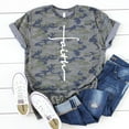 thumbnail image 2 of Love in Faith | Faith Cross Short Sleeve | Christian T-Shirts for Women | Vintage Camo | Large, 2 of 7