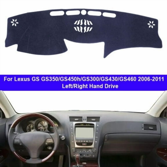 Leather Car Dashboard Protects DashMat Cover For Lexus GS GS350 GS450h 300 G430 460 Black