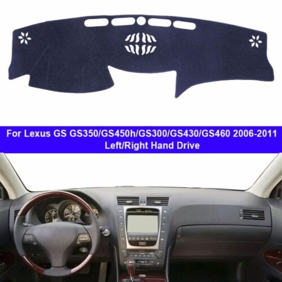 Car Dashboard Protects DashMat Cover For Lexus GS GS350 GS450h GS300 GS430 GS460 06- 2011 Black