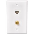 thumbnail image 2 of Audiovox 139653 Cat 5 by 6 Coax Wall Plate, 2 of 2
