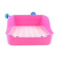 thumbnail image 2 of Rabbit Litter Box - Small Animal Potty Trainer, Bunny Corner Toilet Box for Cage Pink, 2 of 8