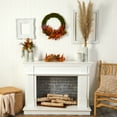 thumbnail image 4 of Nearly Natural 20in. Fall Maple Leaf and Berries Artificial Autumn Wreath, Orange, 4 of 4