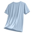 thumbnail image 5 of Lovzfmll Summer Ice Silk Cool Touch Thin Stretch Loose Short Sleeve T-Shirt, Men's Outdoor Breathable Sports Shirt for Hot Days Light Blue, 2XL, 5 of 9