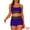 Dark Blue Purple, variant on DARING DIVA 2 Pieces Contrast Color Bikini Sets Scoop Suit
 XS Dark Blue Purple