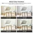 thumbnail image 6 of Tina's Home Velvet Dining Chairs Set of 4 Wingback Upholstered Accent Side Chairs Metal Legs Home Living Room Kitchen Ivory, 6 of 10
