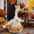 thumbnail image 3 of Porch Goose Outfits for 19-23 Inch Statue Pumpkin Fall Dress with Matching Bow Autumn Harvest Decor for Outdoor Front Porch Patio Garden and Yard Seasonal Displays, 3 of 7