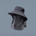 thumbnail image 3 of HCBY UPF50+ Full Coverage Fishing Sun Hat, Quick Dry Breathable Bucket Hat with Detachable Face Mask Neck Flap, Windproof Foldable Outdoor Hat for Hiking Cycling Camping, 3 of 5