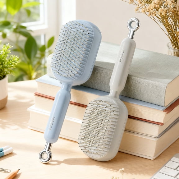 Self-cleaning Cushion Comb, Portable Travel Design, Retractable, Air Cushion Comb for Straight Curly Thick Thin Hair