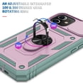 thumbnail image 4 of JTCASES for iPhone 11 Case, Sliding Camera Cover+ Rotating Ring Kickstand + Magnetic Car Mount + Inside Card Holder, Bracket Shockproof Frame Anti-drop PC TPU Heavy Duty Protection, Pink/Green, 4 of 11