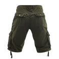 thumbnail image 5 of Mens Cargo Shorts Multi Pockets Drawstring Hem Hiking Shorts Button Fly Work Shorts Relaxed Fit Solid Color Outdoor Fishing Outfits, 5 of 6