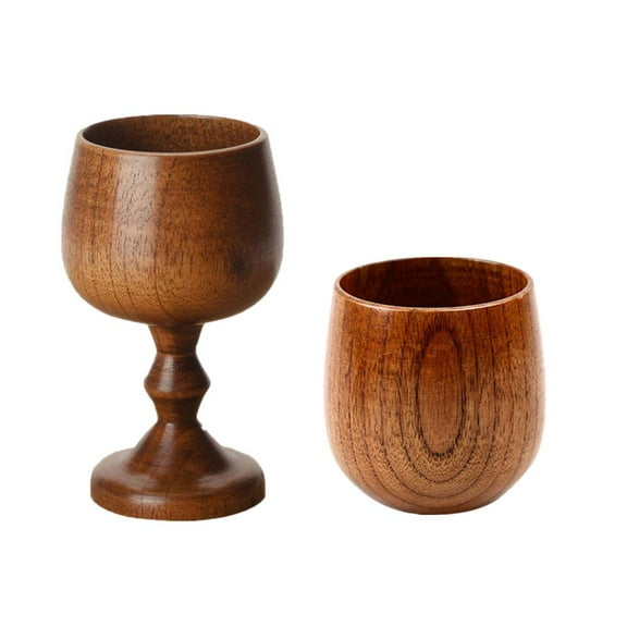 Handmade Bamboo Wood Mug, Japanese Style Decorative Cups - Tumbler Cup Pint Mugs And Goblets For Champagne