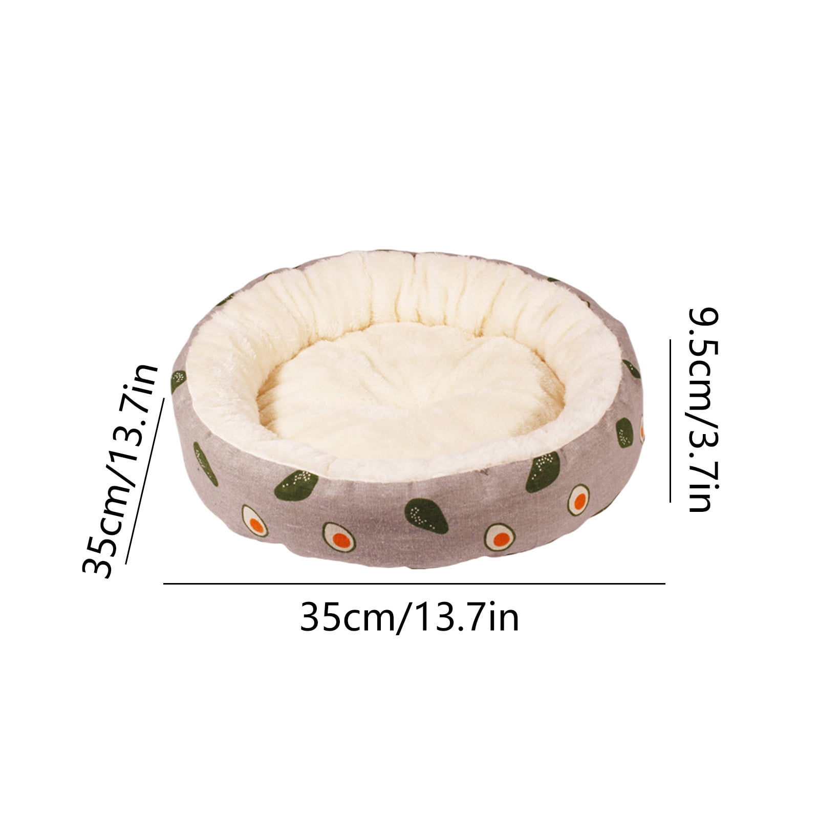 S Small Warm Plush Round Pet Dog Bed Kennel Mat Cushion For Cats Small Animals Indoor Sleeping