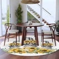 thumbnail image 4 of Sunflower Gnomes Round Rug 8ft Washable Circle Rugs Non Slip Spring Eucalyptus Floral Watercolor Large Area Rug Indoor Floor Carpet for Bedroom Kitchen Living Room Home Office Dining Room Nursery, 4 of 8