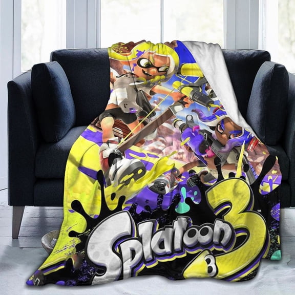 Splatoon Ultra-Soft Micro Fleece Blanket Cozy Blanket Thick Warm Plush Throw Blanket Sofa Cushion 50"X40"