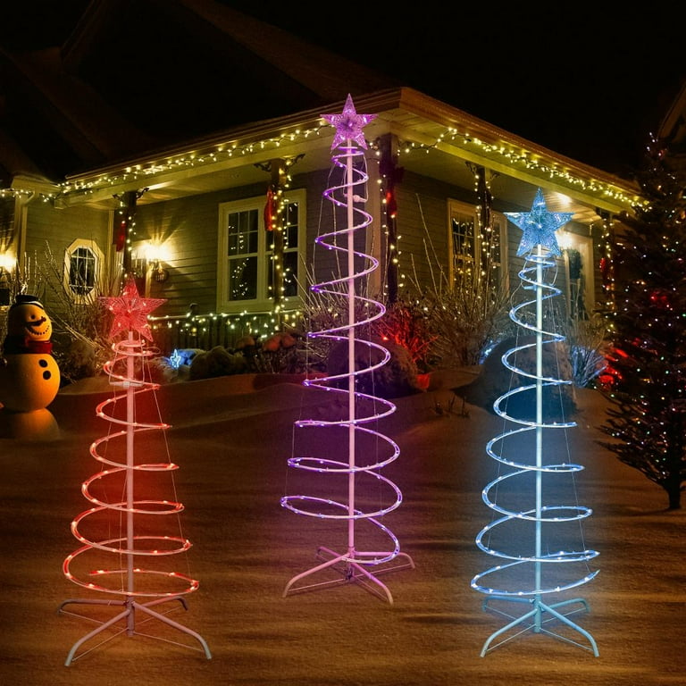 Remote-Controlled Christmas Spiral Tree with White Lights, Perfect for  Outdoor and Indoor Christmas Decorations, Christmas Yard Decorations, and  Holiday Ambiance