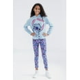 thumbnail image 4 of Disney Lilo & Stitch Little Girls Pullover FleeceHoodie and Leggings Outfit Set Blue 4, 4 of 5