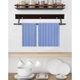 thumbnail image 3 of Navy Blue Stripe Kitchen Dish Towels for Drying Dishes Set of 4, Modern White Vertical Striped Geometric Waffle Weave Microfiber Hand Tea Bathroom Towels Quick Dry & Absorbent Towel 15.7x23.6, 3 of 7