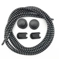 thumbnail image 2 of Paquete de 2 cordones * Seguridad reflectante Lacios de bloqueo elásticos 120 cm Redondos Trimsable Reutilizable Cuerdas de ejecución Reemplazo Negro AweSitey AP004180-01, 2 of 7