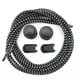thumbnail image 2 of Paquete de 2 cordones * Seguridad reflectante Lacios de bloqueo elásticos 120 cm Redondos Trimsable Reutilizable Cuerdas de ejecución Reemplazo Negro Inevent AP004180-01, 2 of 7