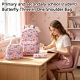 thumbnail image 4 of Teen Girls School Backpack Kids Bookbag Set with Lunch Box Pencil Case Travel Laptop Backpack Casual Daypacks (Beige bow tie), 4 of 5