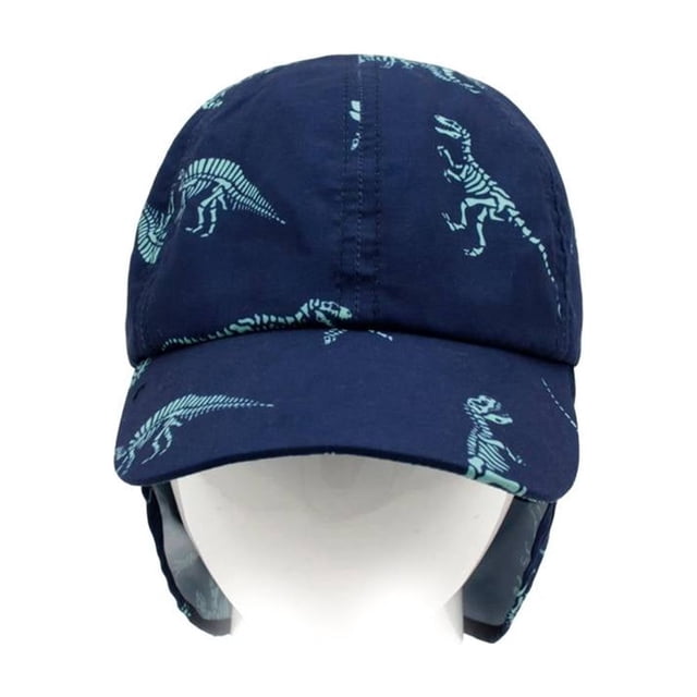 Gorra Op Para Niño, Azul Resistente al Agua, Estampado Dinosaurio, Unitalla