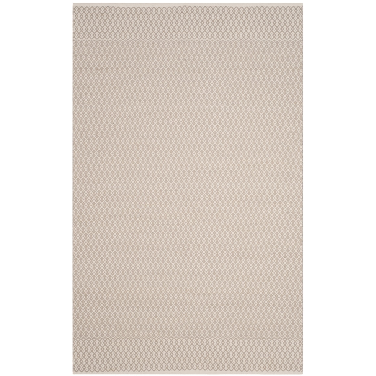 SAFAVIEH Montauk Nazca Geometric Cotton Runner Rug, Ivory/Grey, 2'3" x 10'