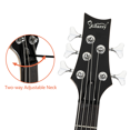 thumbnail image 6 of GZXS 5 String Electric Bass Guitar with 20W Amplifier, Full Size Bass Kit with Gig Bag, Strap, Spanner Tool and Connecting Wire, Black, 6 of 9