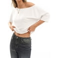 thumbnail image 2 of MOYIKO Womens Off The Shoulder Tops Oversized T-Shirts Short Sleeve Tees Summer Casual Fashion Clothes, 2 of 6