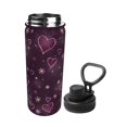 thumbnail image 2 of Goofa Snowflakes and Hearts Print 18oz Sports Insulated Kettle With Straw Water Bottle Sports Water Bottle For Running Hiking Cycling Climbing Mans Womans, 2 of 7