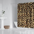 thumbnail image 3 of Animal Print Shower Curtain, Leopard and Cheetah Pattern, Waterproof Fabric with Plastic Hooks, Machine Washable Modern Fashion Design, Abstract Spots Texture Cute Cartoon Aesthetic, 3 of 5
