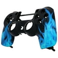 thumbnail image 4 of eXtremeRate Blue Flame Patterned Custom Faceplate Cover, Replacement Front Housing Shell Case Compatible with ps4 Slim Pro Controller JDM-040/050/055 - Controller NOT Included, 4 of 5