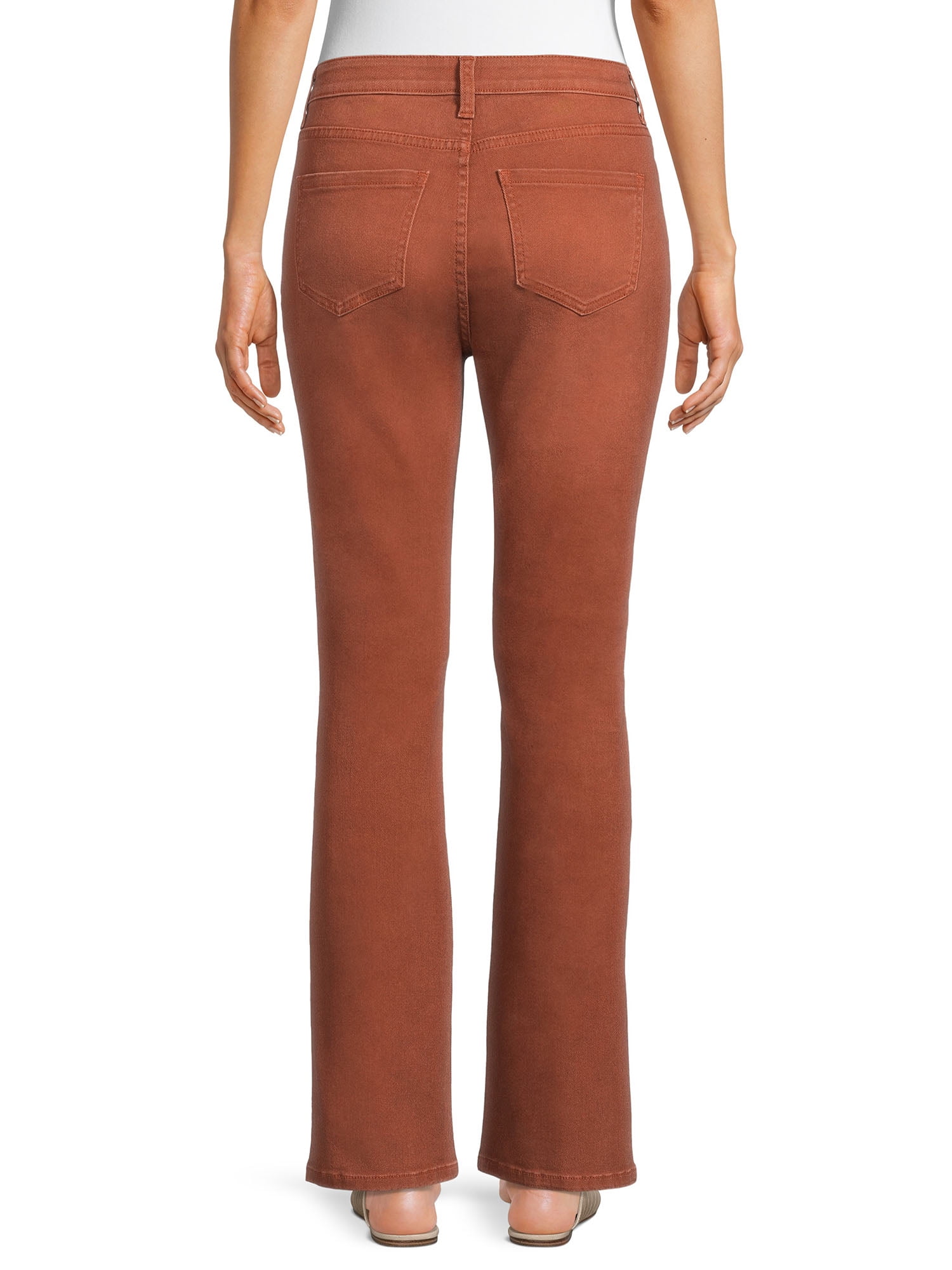 Time and Tru Women's Bootcut Jeans with Slit Hem