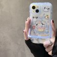 thumbnail image 1 of Sanrio Kuromi Pochacco-funda de teléfono con soporte Invisible, carcasa a prueba de golpes para iPhone 14, 13, 12, 11, Max, XR, X, XS Plus Fivean unisex, 1 of 2