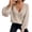 Khaki, variant on Womens Sweaters Bow Knit Long Sleeve Backless Deep V Neck Pullover Tops Coffee XL