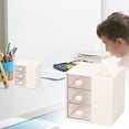 thumbnail image 2 of LYINGF Plastic Desk Organizer for Office Supplies and Desk Accessories with 3 Drawers for Desktop Storage,Desk Organization for Home,Office,Study, Workstation for Pens,Clips,Notes,Small Items ﻿, 2 of 7