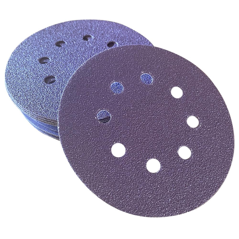 FRKSMD-Ultra Durable Ceramic Sanding Discs, 5 inches 8-Holes, Heavy-Duty Hook & Loop Film Discs for Random Orbital Sanders (400, 25)