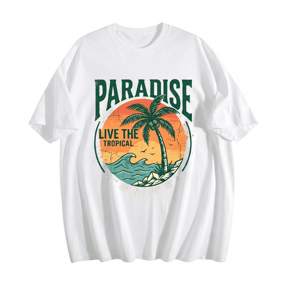 Men's Casual Graphic T-Shirt 100% Cotton Short Sleeve Crewneck S-3XL