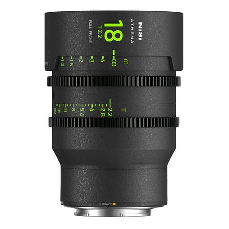 NiSi ATHENA PRIME 18mm T2.2 Cine Lens without Filter Holder, Sony E