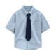 thumbnail image 2 of Odeerbi Camisa de Vestido Para Niños Con Corbata Camisas de Uniforme Escolar de Manga Corta Con Bolsillo, 2 of 9