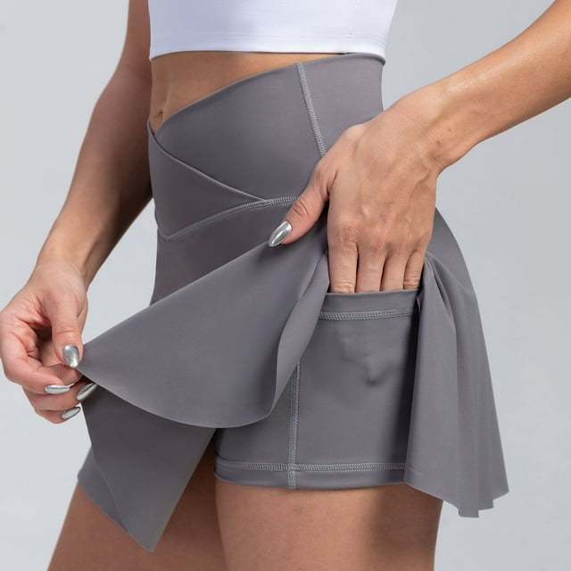 Jupe de Tennis Plissée pour Femmes avec Poches Jupe de Golf Sport Course Athlétique